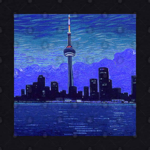CN Tower, Toronto, Canada, in Van Gogh's style by Classical